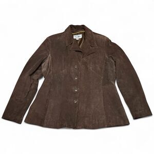 Wilson Leather VTG Brown Suede Shacket Jacket Women’s XL